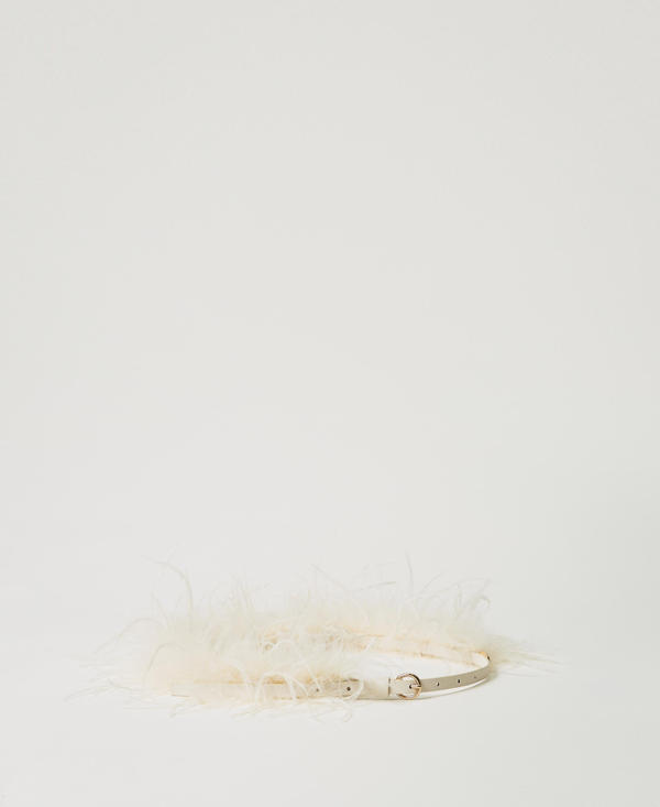Belt with feathers and Oval T