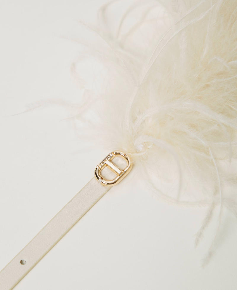 Belt with feathers and Oval T
