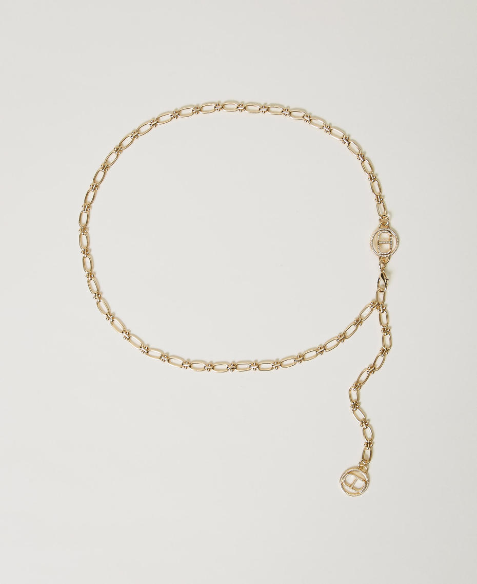 Cintura in catena con Oval T New Gold Donna 242TA4600_10630_01