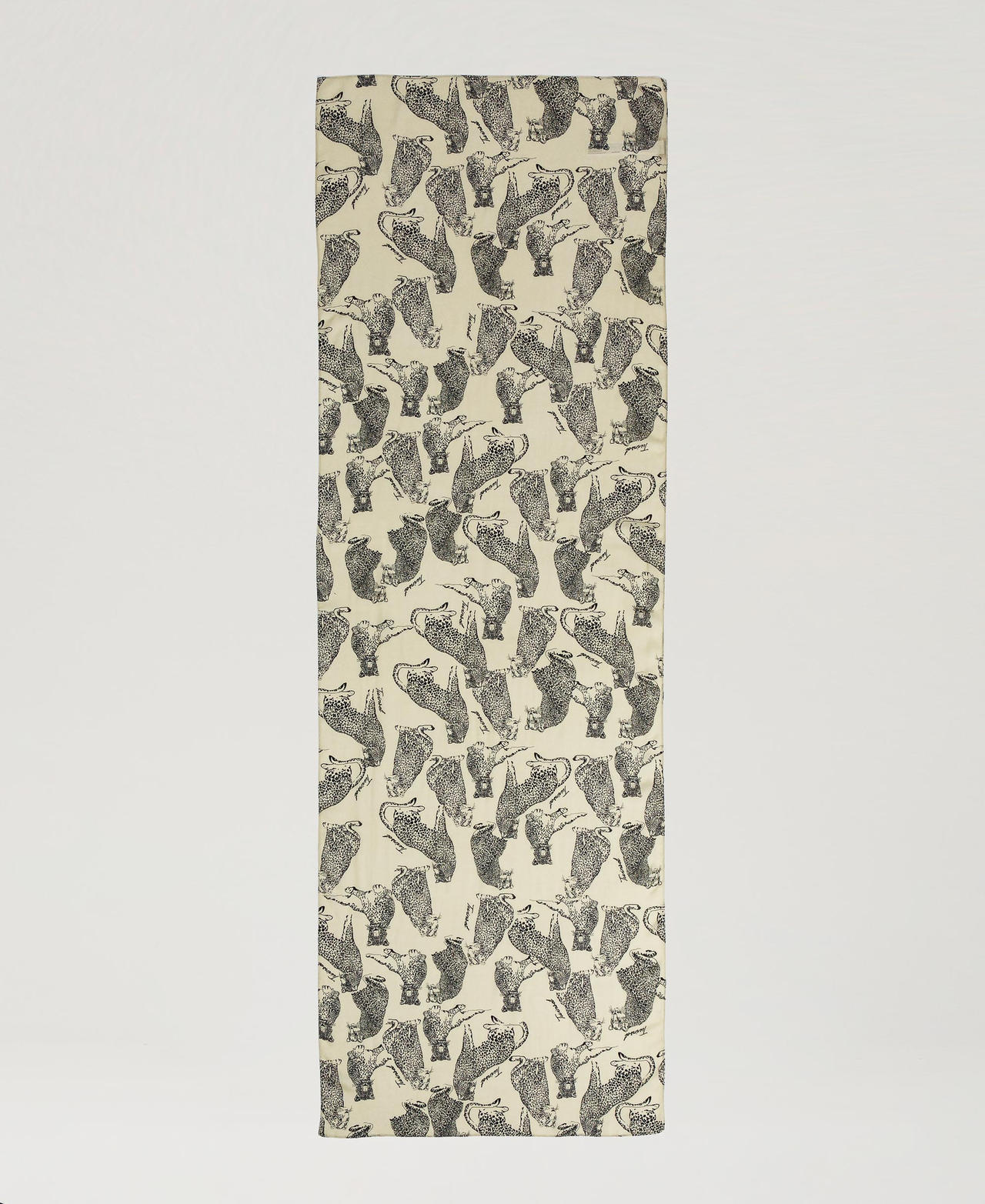 Stole with printed jaguars