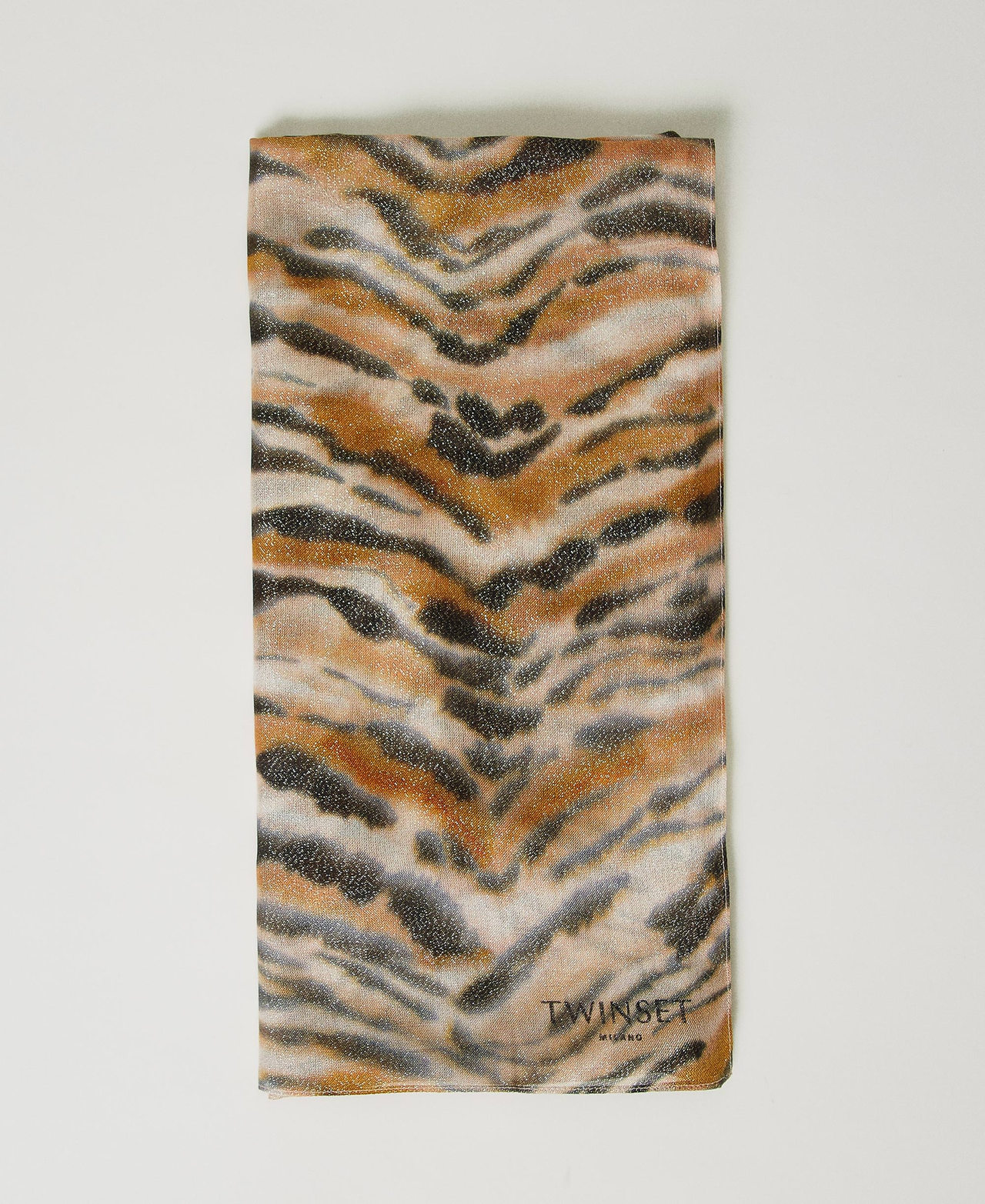 Stola con stampa animalier Donna, Fantasia | TWINSET Milano