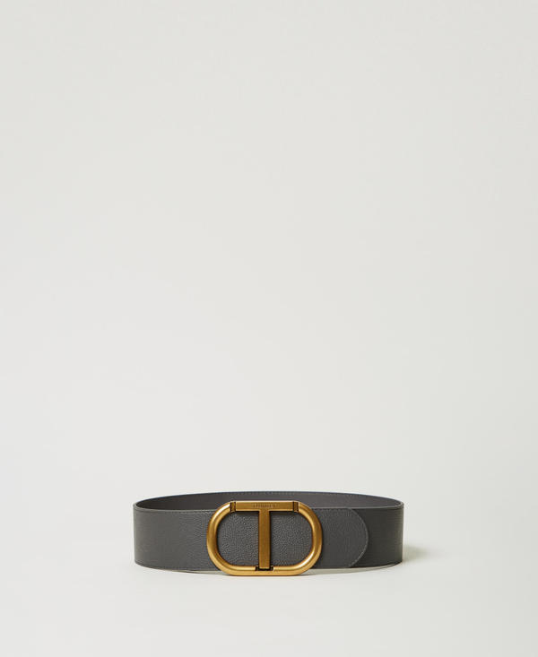 Belt with Oval T maxi buckle
