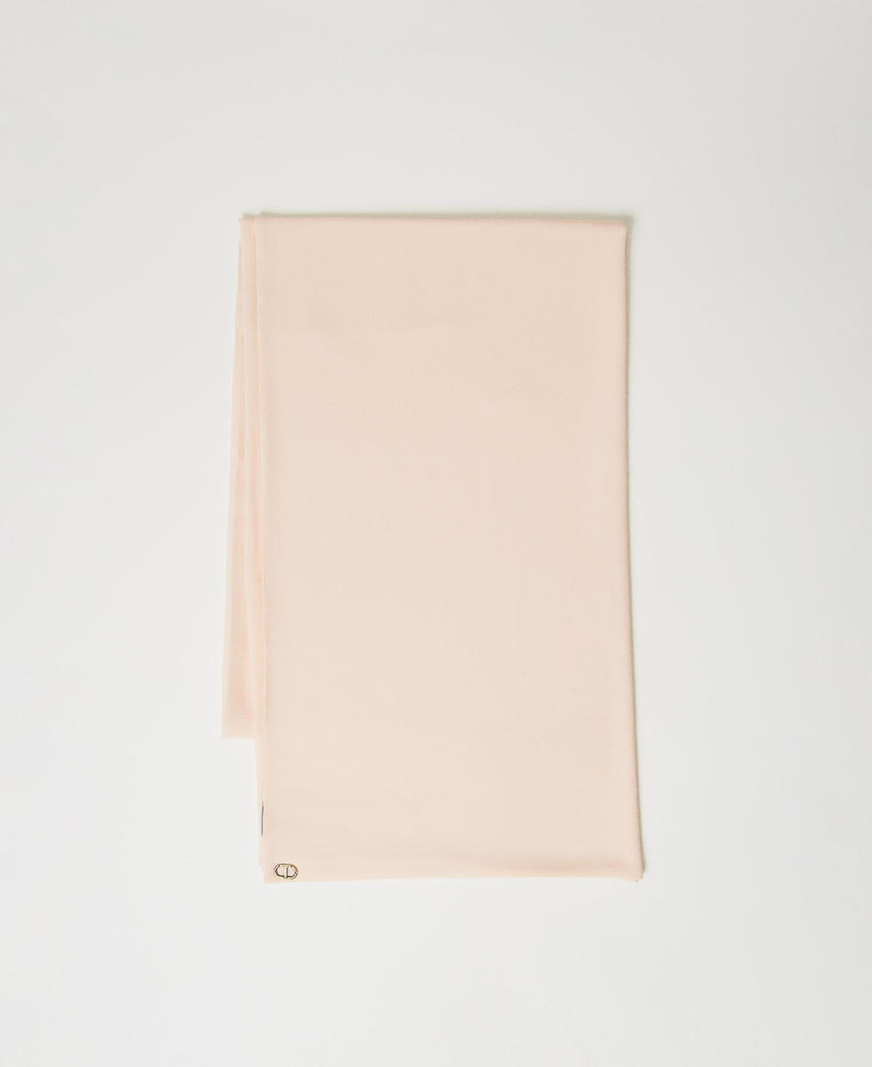 Stola aus zweilagigem Georgette "Peach Pink"-Rosa Frau 242TA4760_11750_01