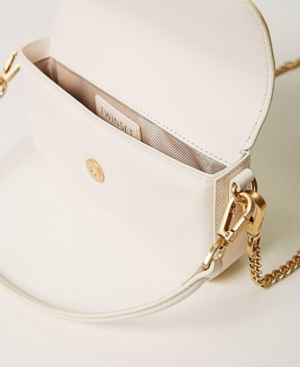 Amie' small leather shoulder bag Woman, White | TWINSET Milano