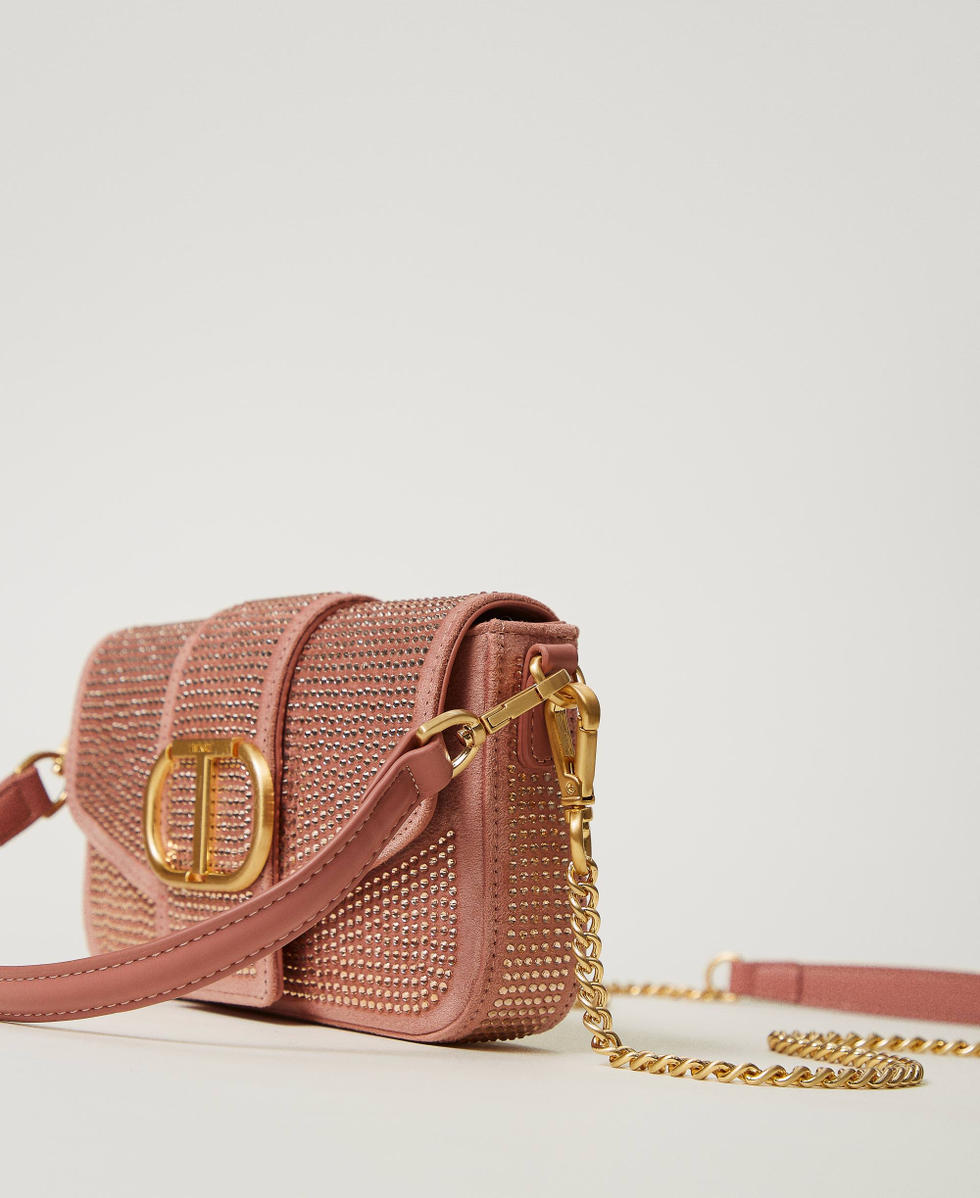 Amie' small shoulder bag with rhinestones Woman, Pink | TWINSET Milano