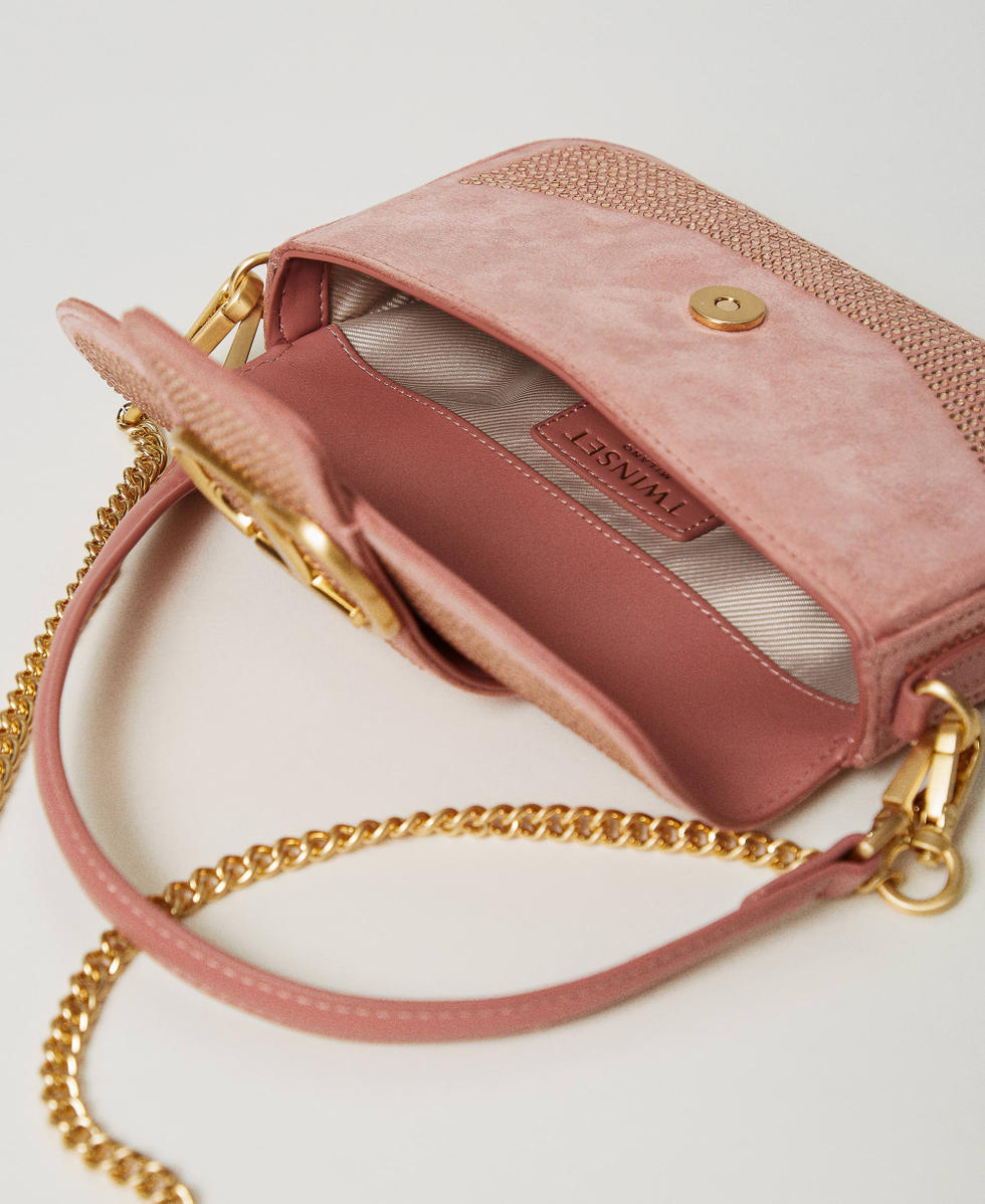Amie' small shoulder bag with rhinestones Woman, Pink | TWINSET Milano