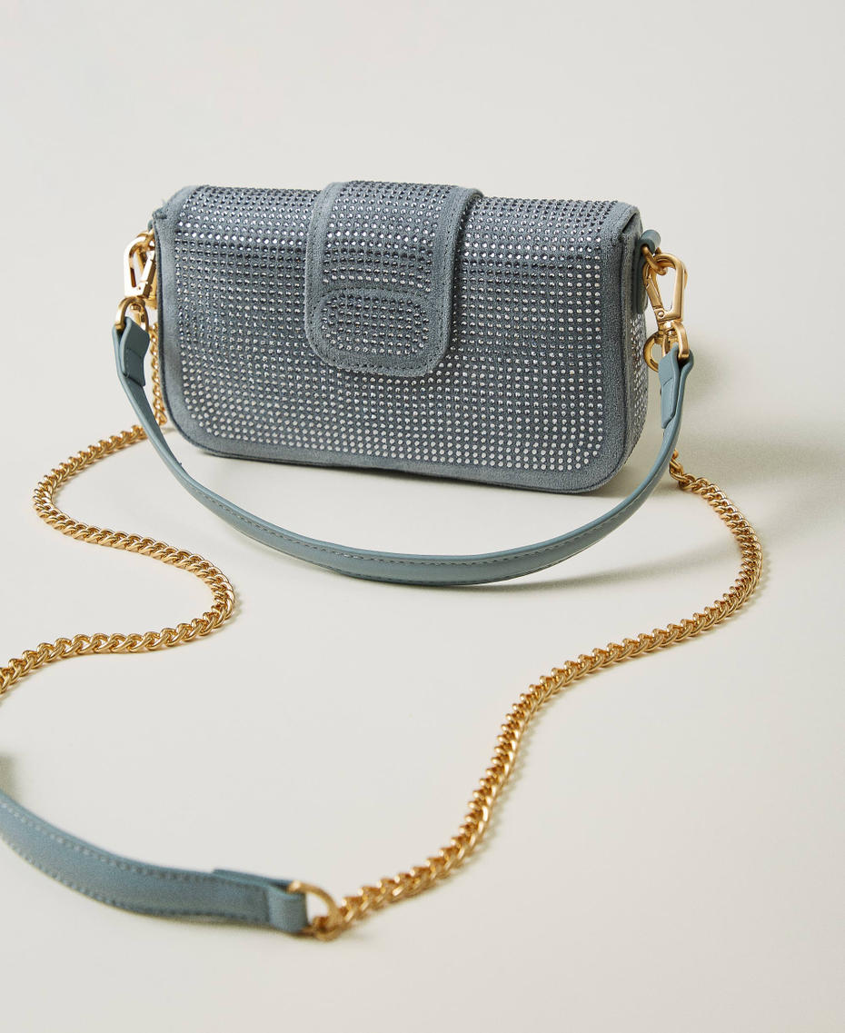 Borsa a tracolla 'Amie' piccola con strass Gainsboro Gray Donna 242TB7140_11760_03