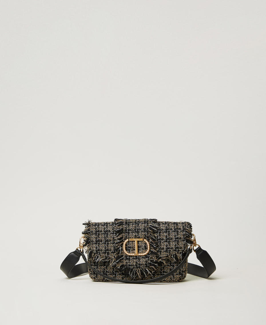 Borsa a tracolla 'Amie' media in tweed Nero Donna 242TB7180_00006_01