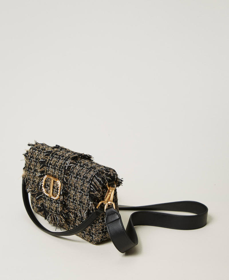 'Amie' medium tweed shoulder bag Black Woman 242TB7180_00006_02