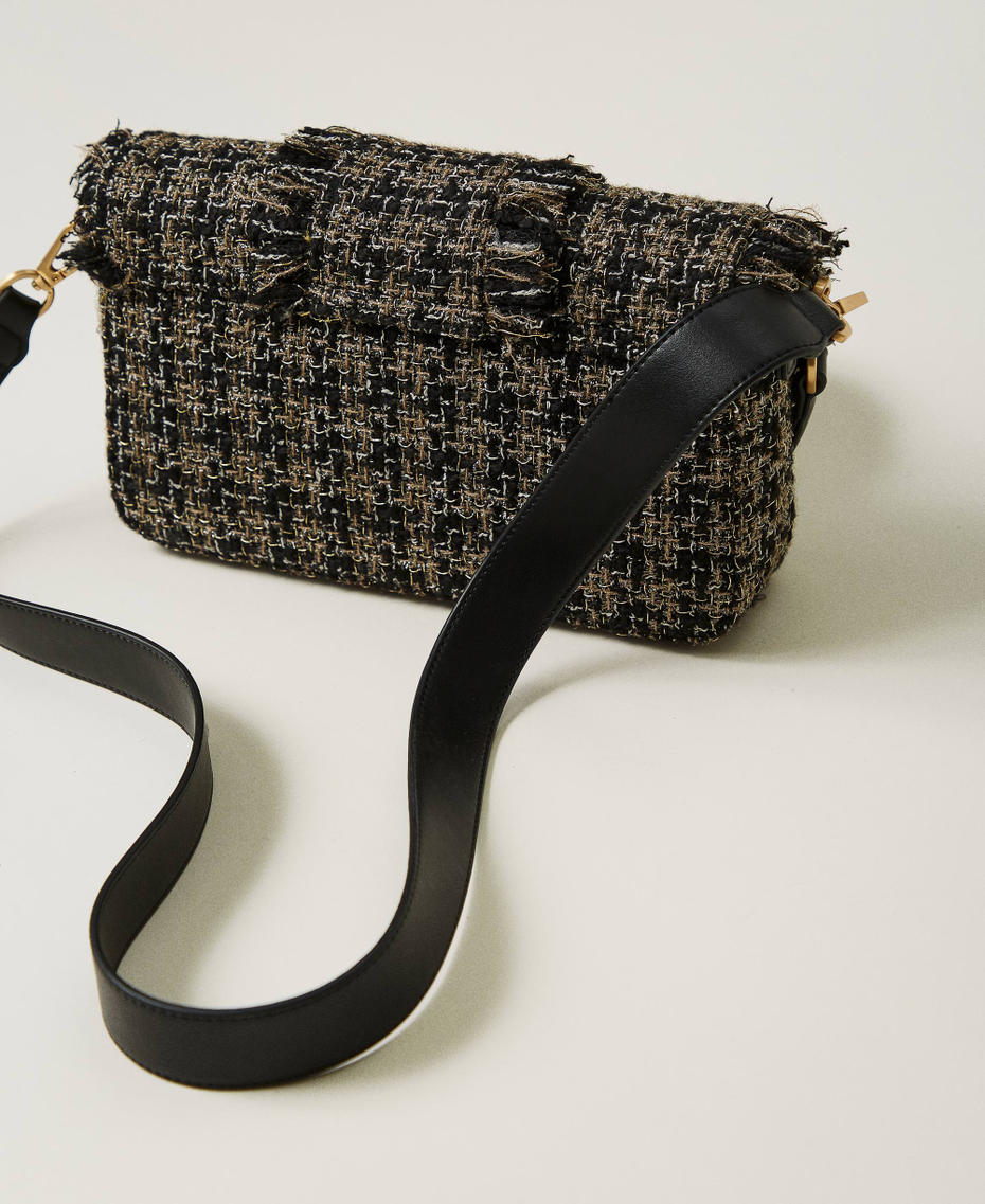 Borsa a tracolla 'Amie' media in tweed Nero Donna 242TB7180_00006_03