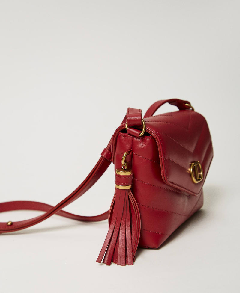 'Dreamy' small leather shoulder bag Bordeaux Woman 242TB7191_00020_02