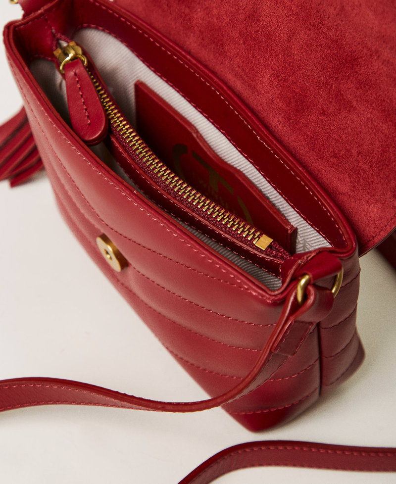 'Dreamy' small leather shoulder bag Bordeaux Woman 242TB7191_00020_04