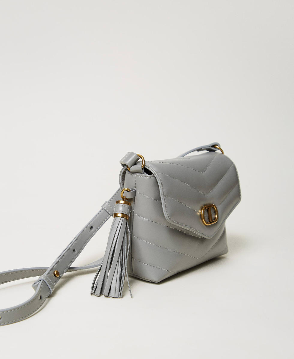 Petit sac a bandouliere Dreamy en cuir Femme Gris TWINSET Milano