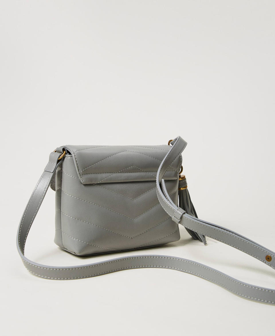 Borsa a tracolla 'Dreamy' piccola in pelle Grigio Medio Donna 242TB7191_00804_03