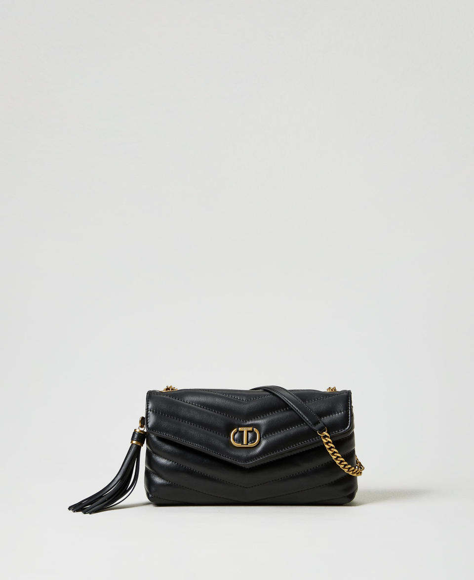 'Dreamy' medium leather shoulder bag Black Woman 242TB7192_00006_01