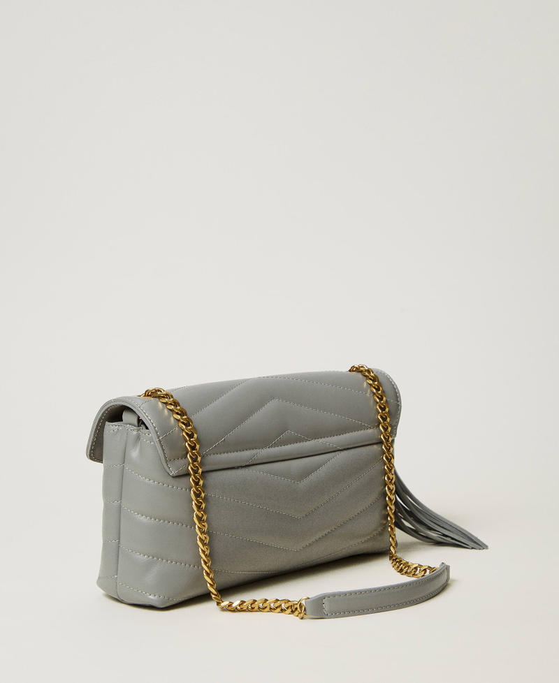 'Dreamy' medium leather shoulder bag Mid Grey Woman 242TB7192_00804_03