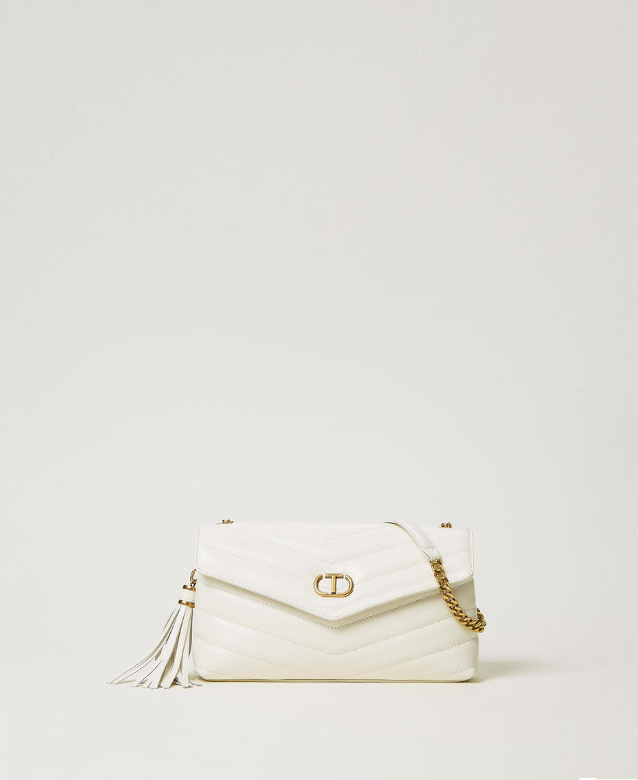 'Dreamy' medium leather shoulder bag Old White Woman 242TB7192-01