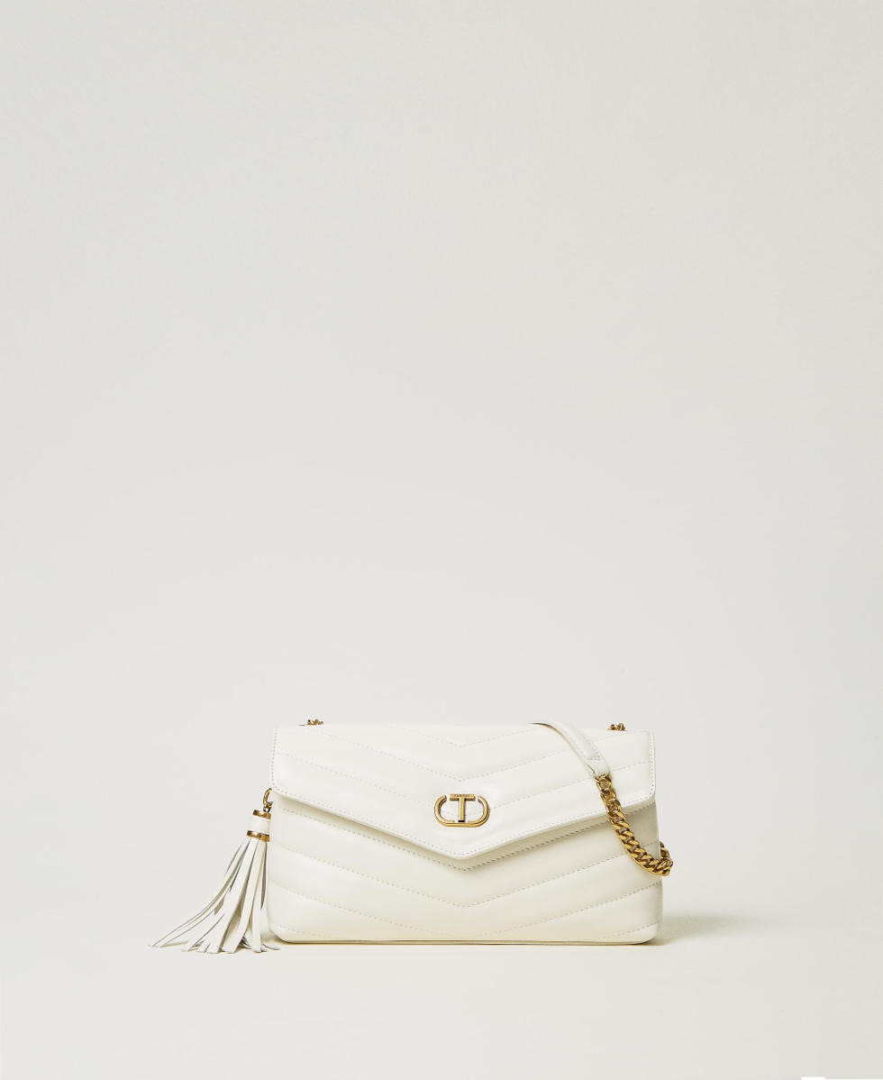 Sac à bandoulière moyen « Dreamy » en cuir Blanc « Old White » Femme 242TB7192_11748_01