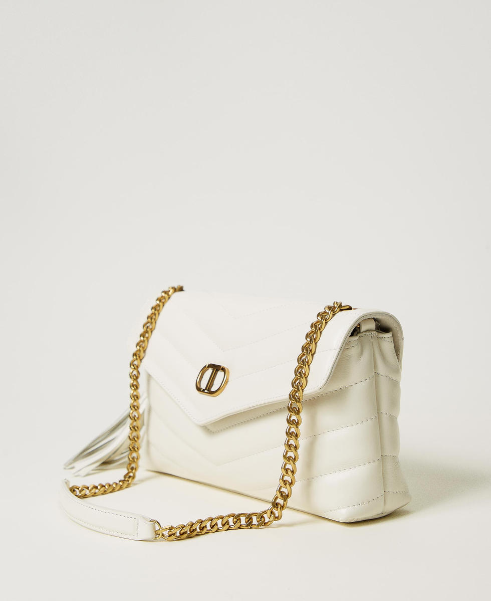 Sac à bandoulière moyen « Dreamy » en cuir Blanc « Old White » Femme 242TB7192_11748_02