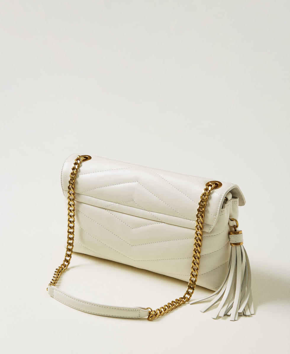 Sac à bandoulière moyen « Dreamy » en cuir Blanc « Old White » Femme 242TB7192_11748_03