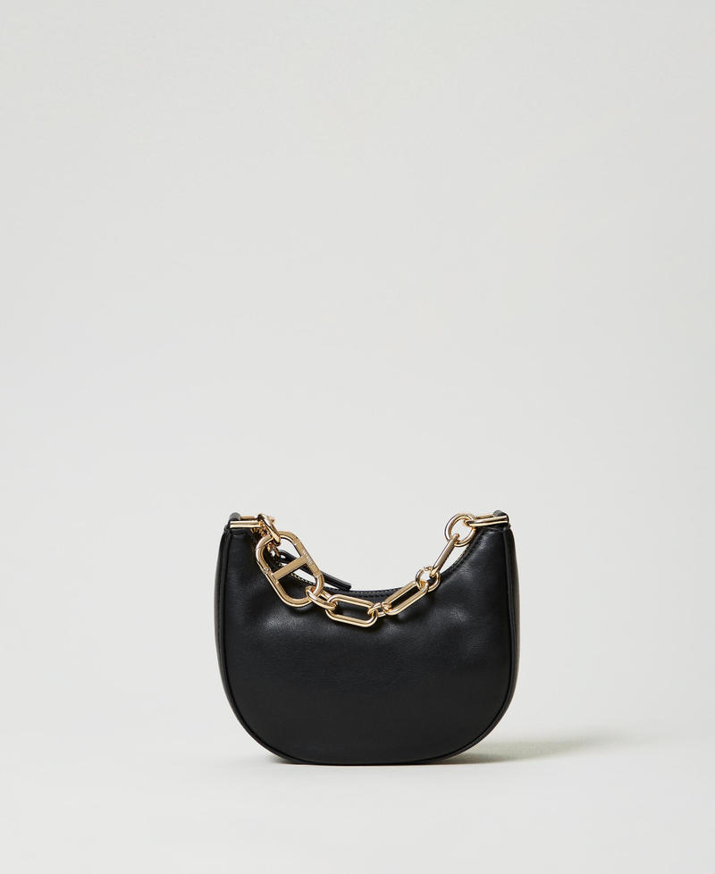 Tasche „Mini Croissant“ mit „Oval T“-Schließe Schwarz Frau 242TB7220_00006_01