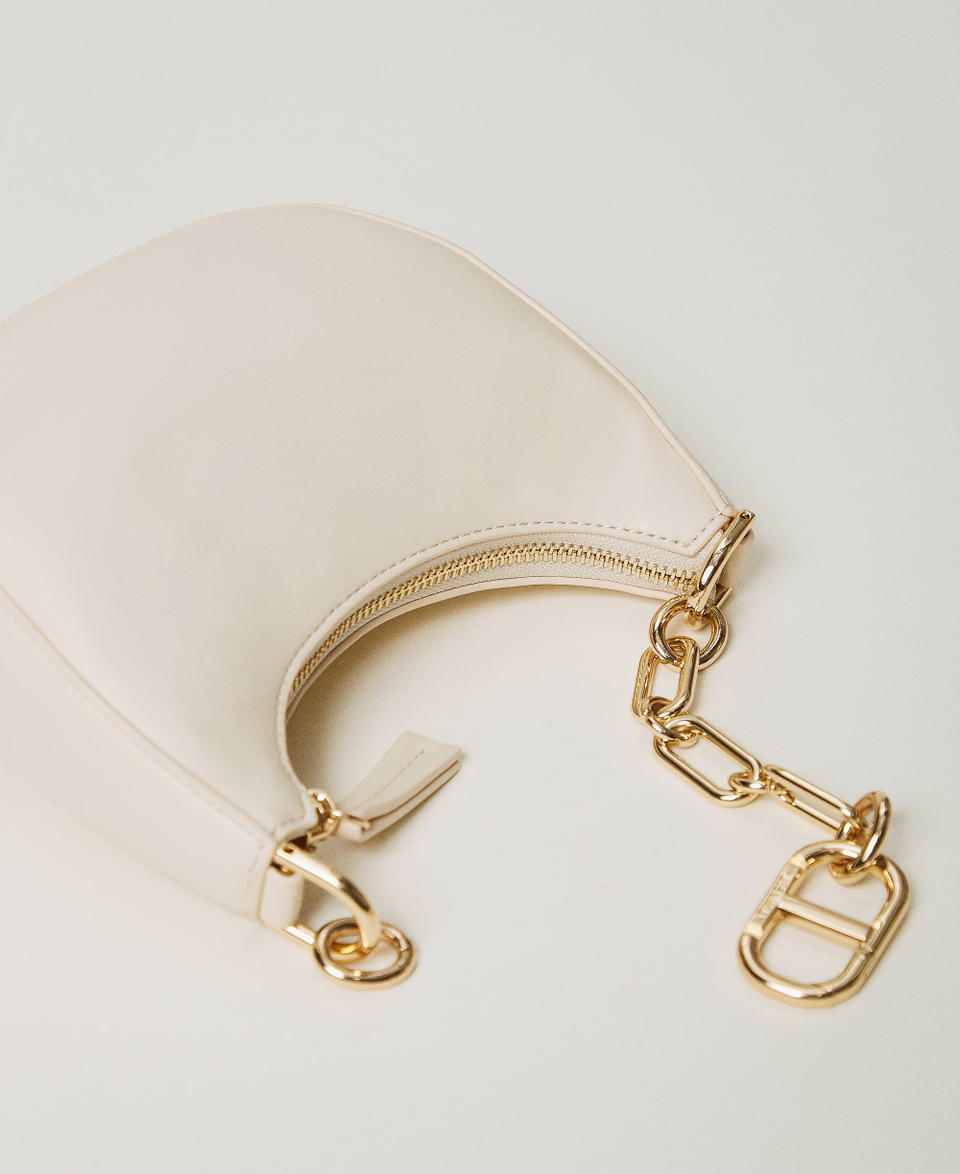 ‘Mini Croissant’ bag with Oval T closure Old White Woman 242TB7220_11748_03