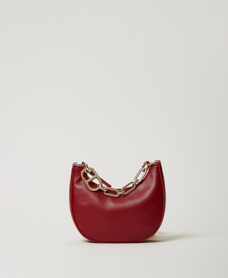 Tasche „Mini Croissant“ mit „Oval T“-Schließe Pompejanisch-Rot Frau 242TB7220_11755_01
