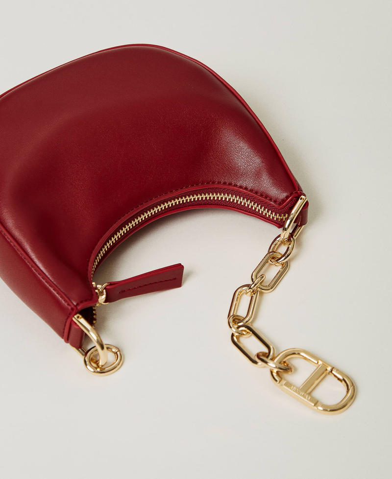 Tasche „Mini Croissant“ mit „Oval T“-Schließe Pompejanisch-Rot Frau 242TB7220_11755_03