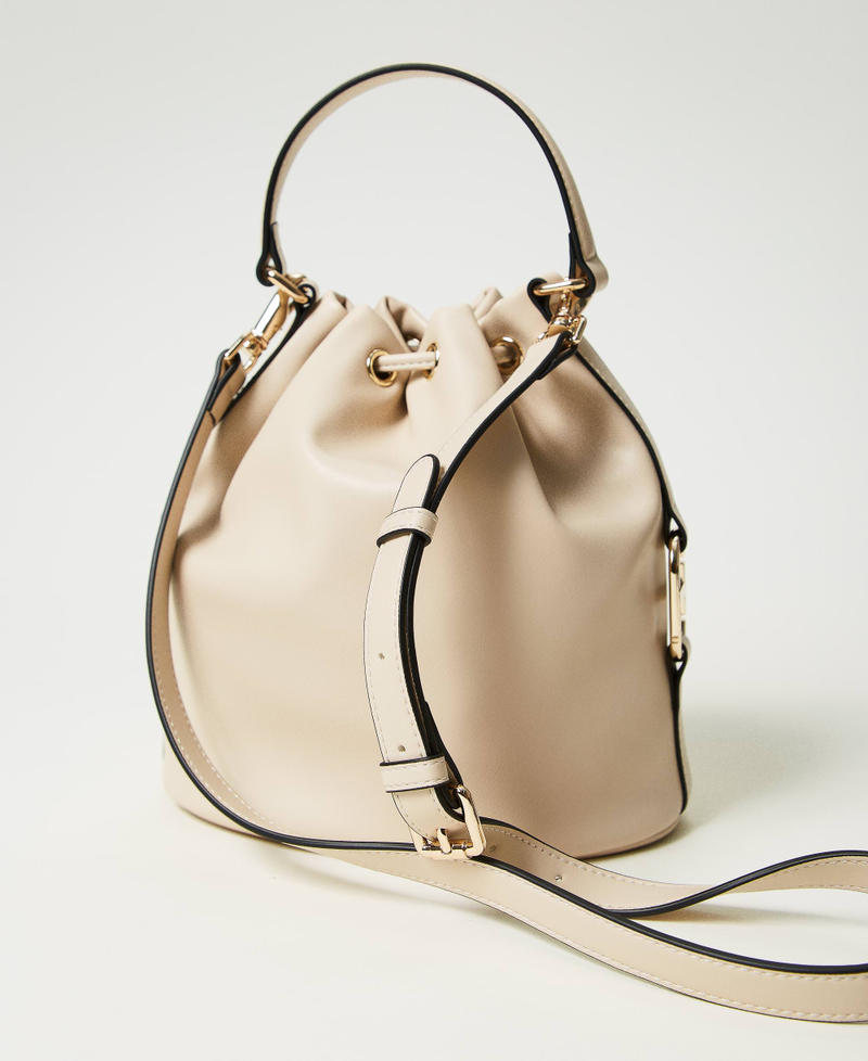 Bucket bag with Oval T buckle Old White Woman 242TB7230_11748_03