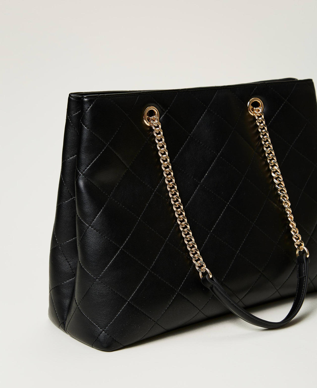 Сумка-шоппер с застежкой Oval T Черный женщина 242TB7250_00006_03