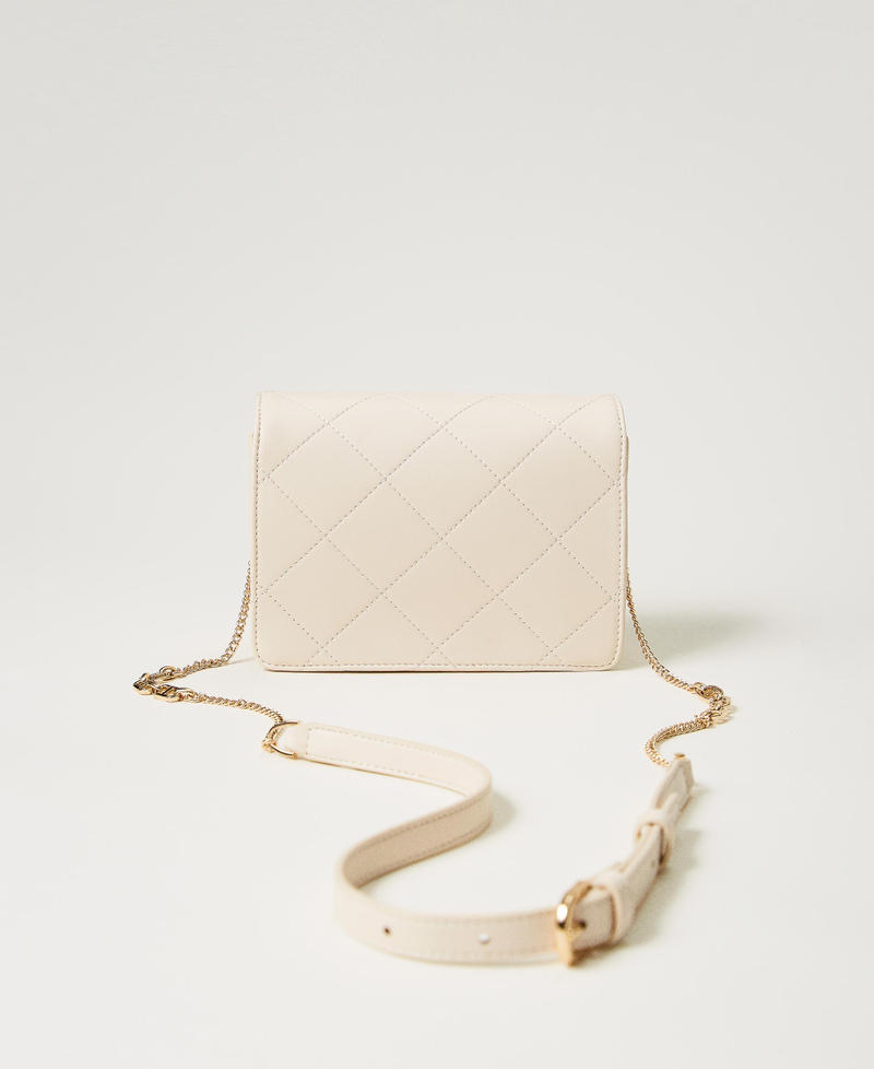 Borsa a tracolla con chiusura Oval T Bianco "Old White" Donna 242TB7253_11748_03