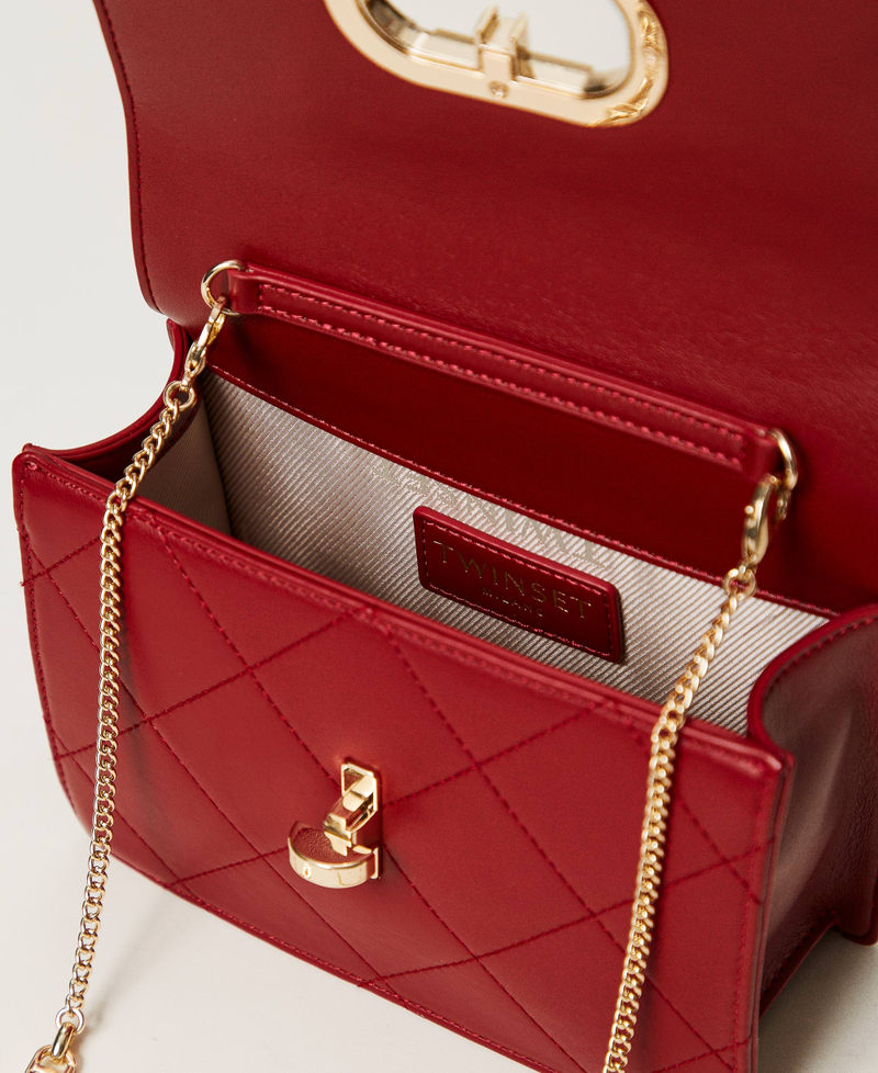 Borsa a tracolla con chiusura Oval T Rosso Pompeiano Donna 242TB7253_11755_04