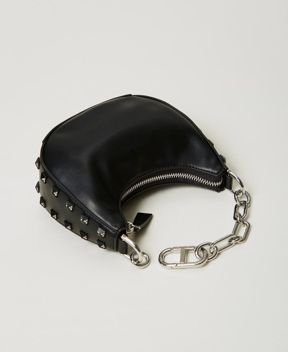 ‘Mini Croissant’ bag with studs