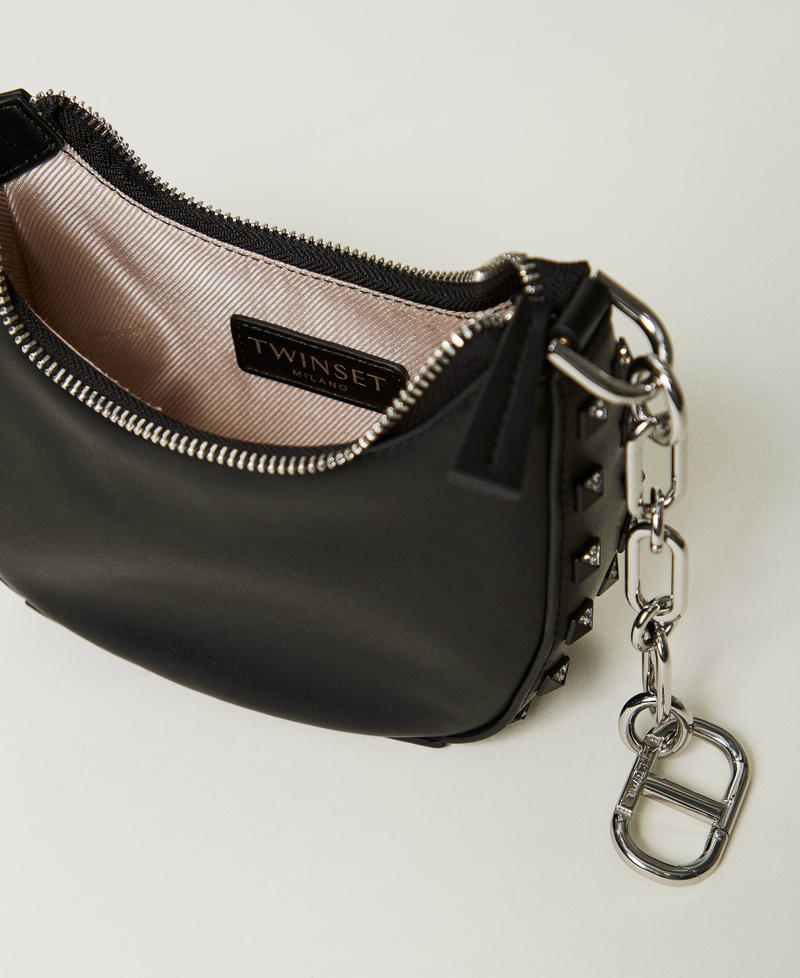 Borsa ‘Mini Croissant’ con borchie Nero Donna 242TB7294_00006_04