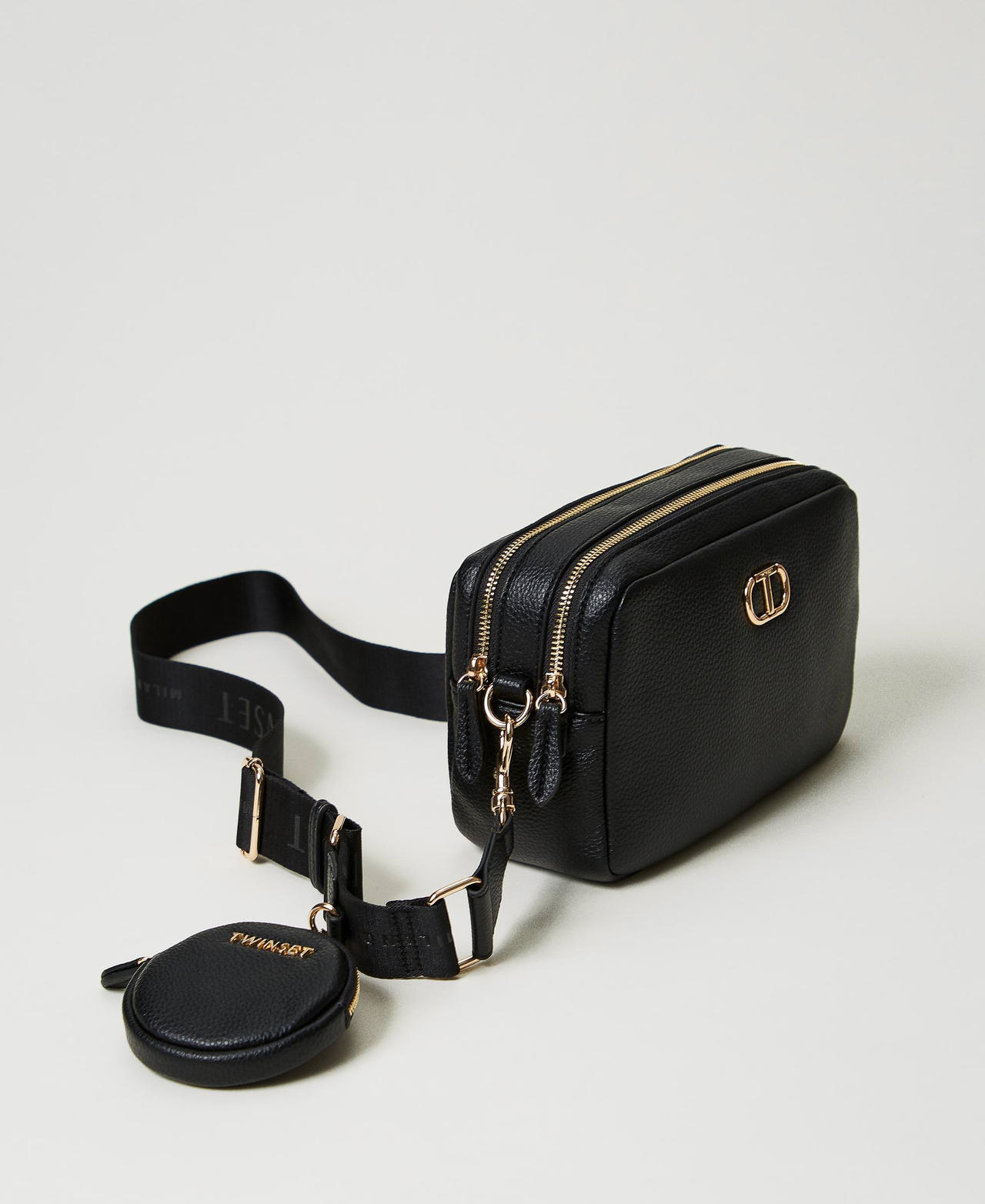 Borsa a tracolla con portamonete Nero Donna 242TB7310_00006_02