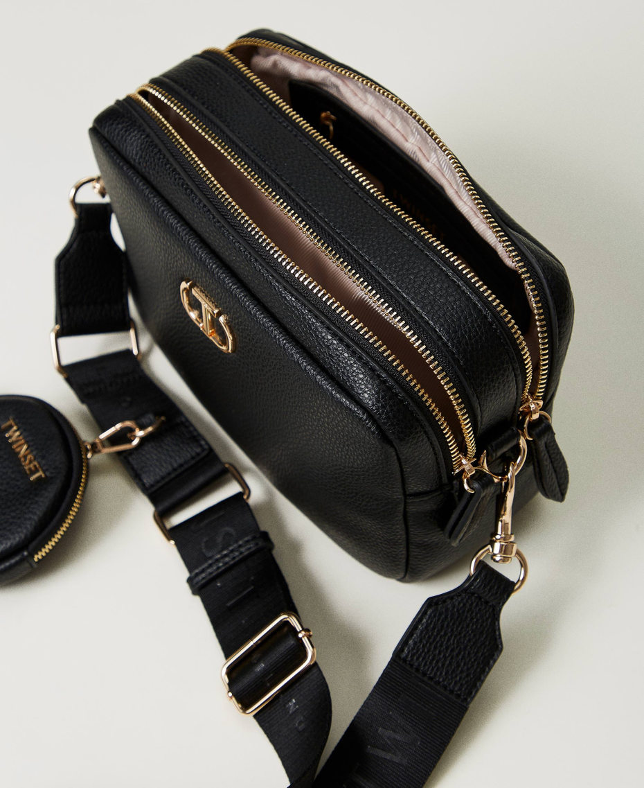 Borsa a tracolla con portamonete Nero Donna 242TB7310_00006_04