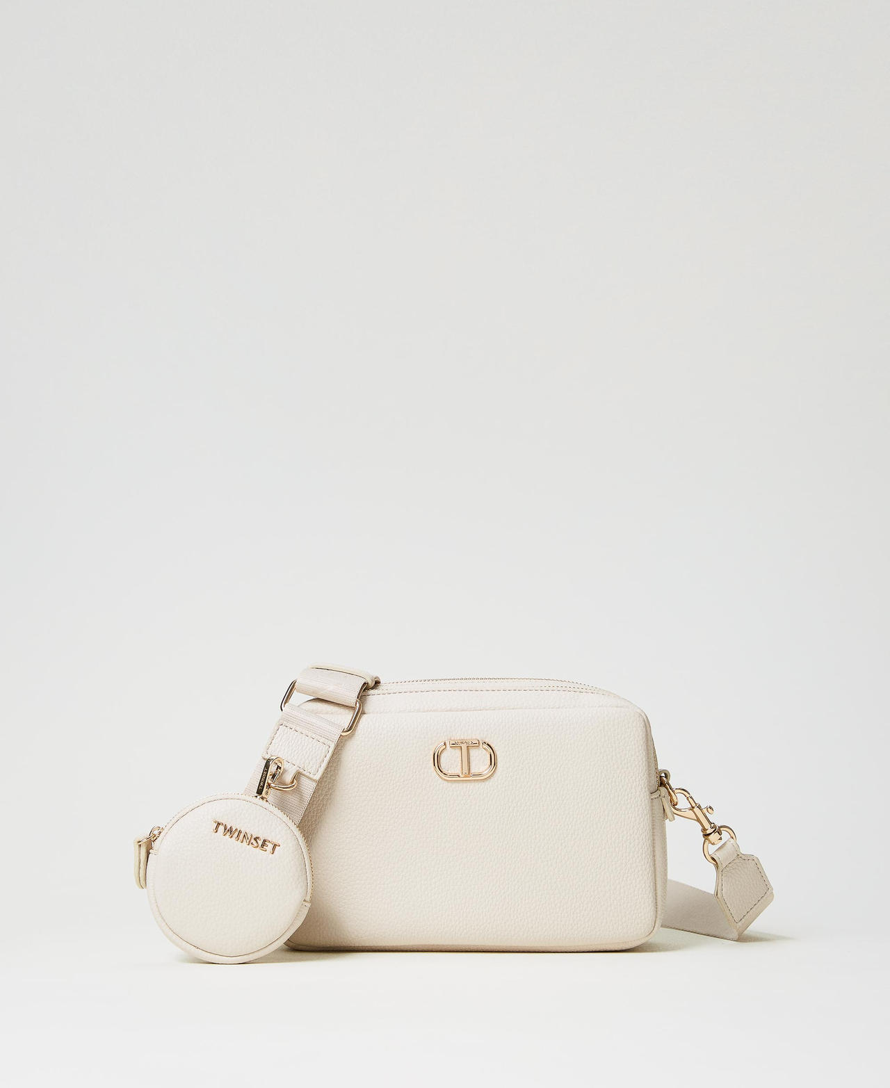 【PORTERNA】Big Coin Shoulder Bag Shoulder bag with coin purse Woman, White | TWINSET Milano