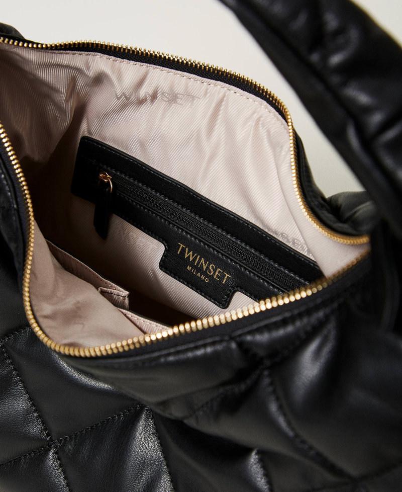 Grande besace matelass&eacute;e et rembourr&eacute;e Noir Femme 242TB7350_00006_04