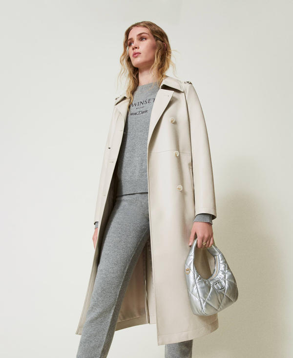 Small padded and quilted hobo bag