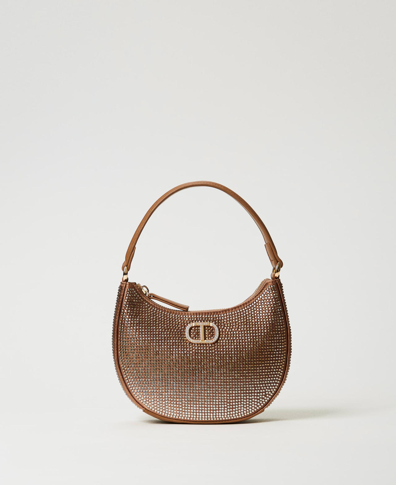 &lsquo;Moon&rsquo; hobo bag with rhinestones