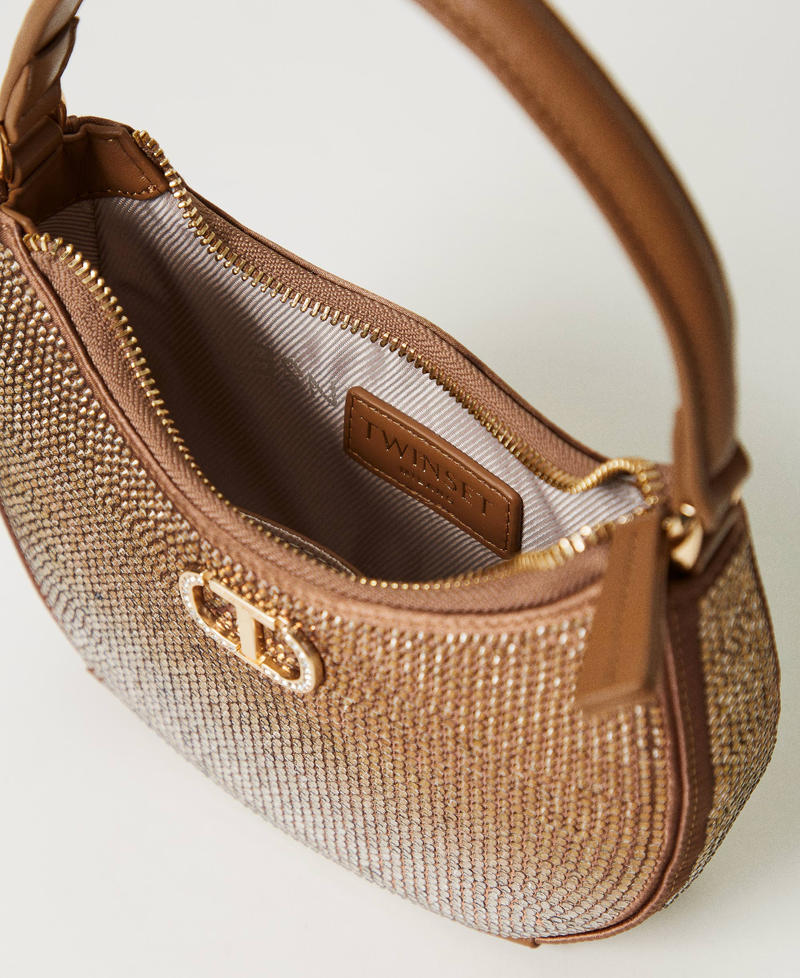 &lsquo;Moon&rsquo; hobo bag with rhinestones