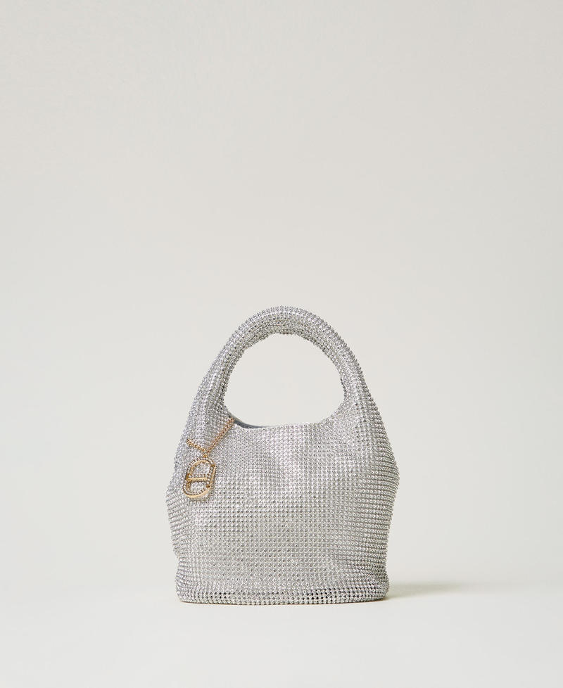 'Rendez-Vous' bag with rhinestones and Oval T charm Crystal Woman 242TB7403_00888_01