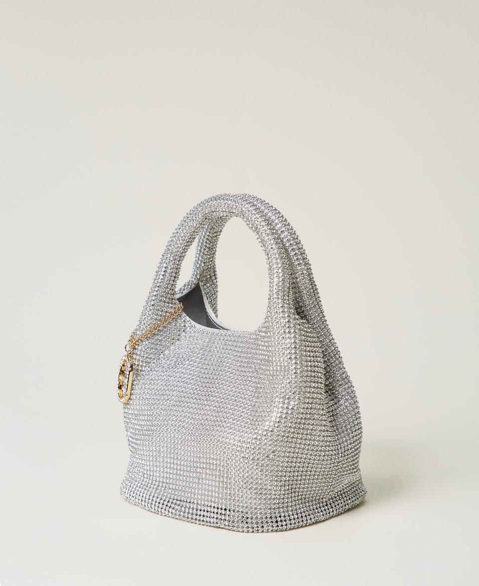 „Rendez-Vous“-Bag aus Strass mit „Oval T“-Charm Kristall Frau 242TB7403_00888_02