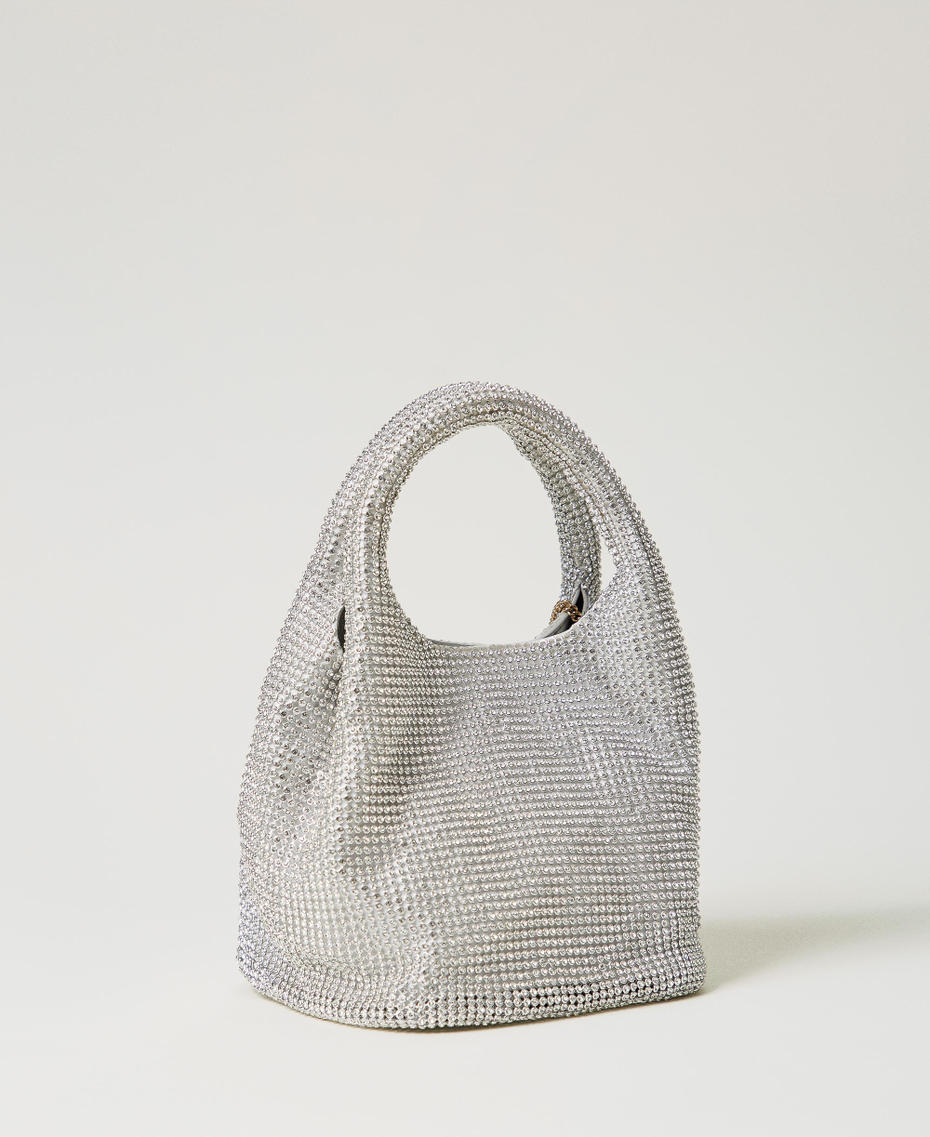 Borsa 'Rendez-Vous' in strass e charm Oval T
