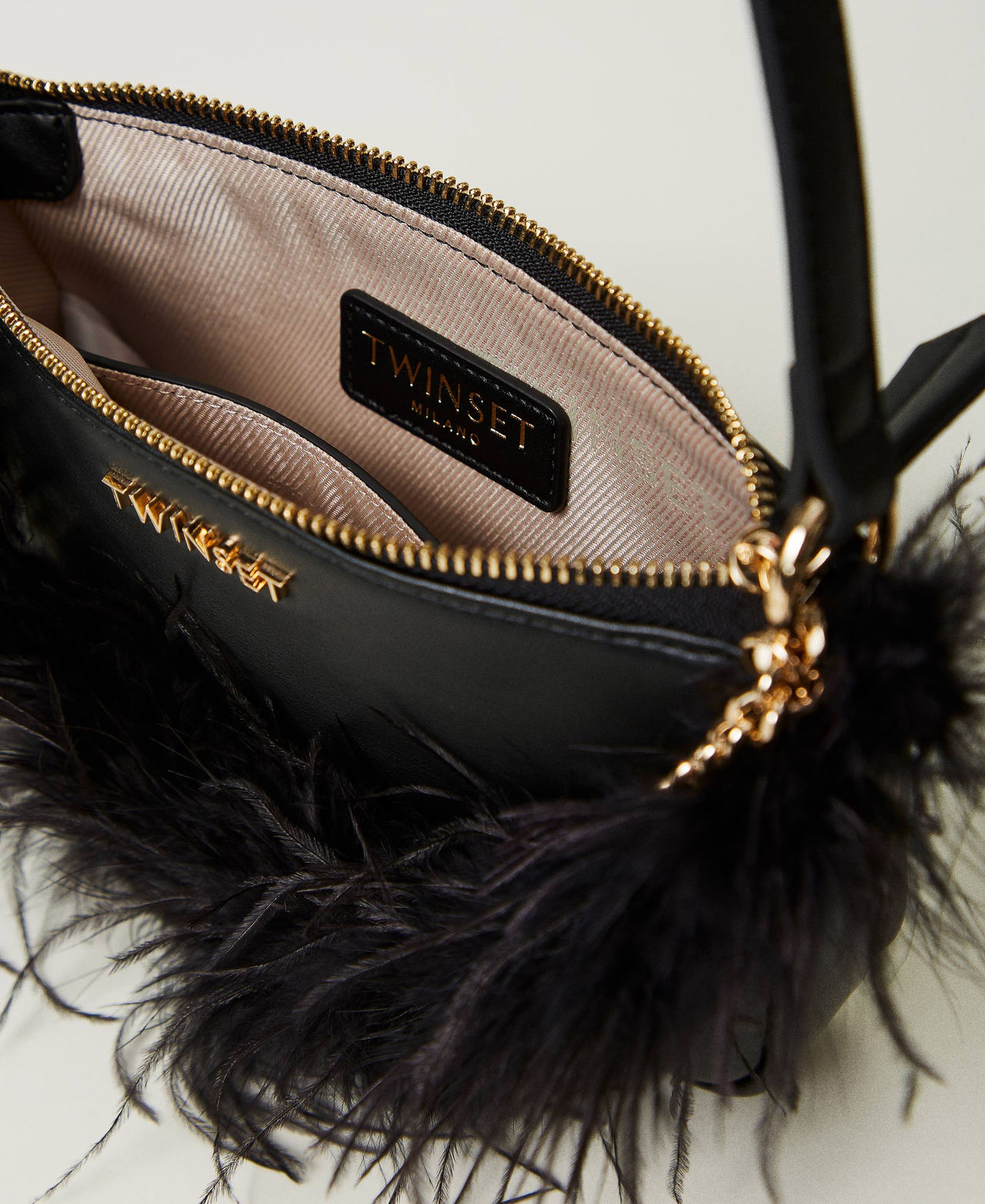 Petite Folie shoulder bag with Oval T Woman Black TWINSET Milano