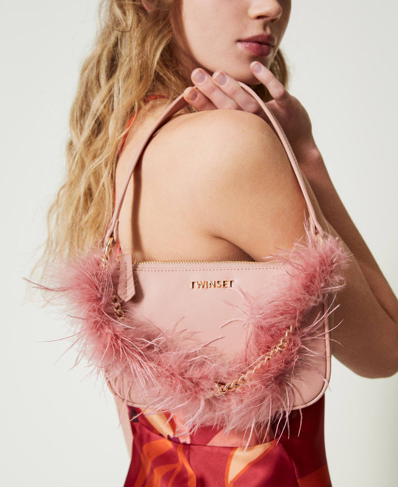 'Petite Folie' shoulder bag with Oval T Coral Bead Woman 242TB7420_11752_S0