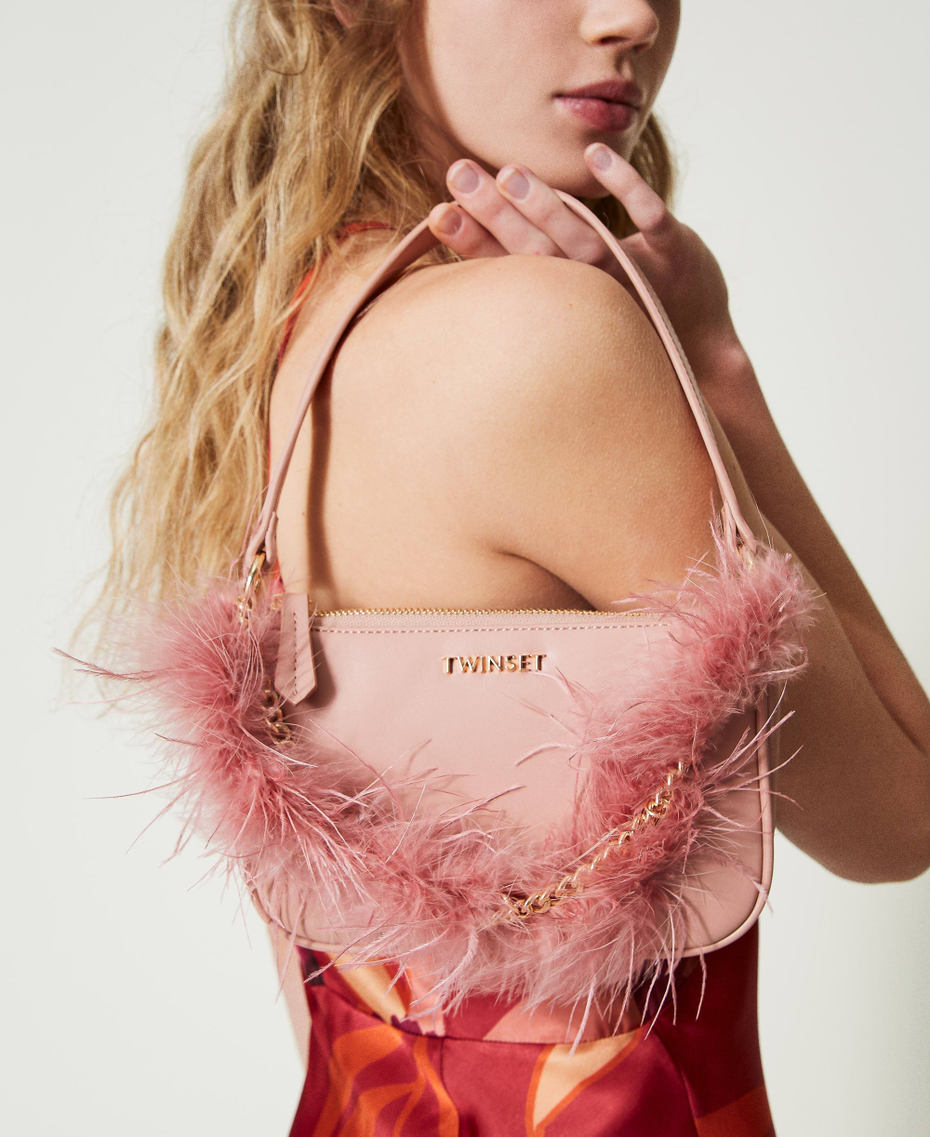 'Petite Folie' shoulder bag with Oval T Coral Bead Woman 242TB7420_11752_S0