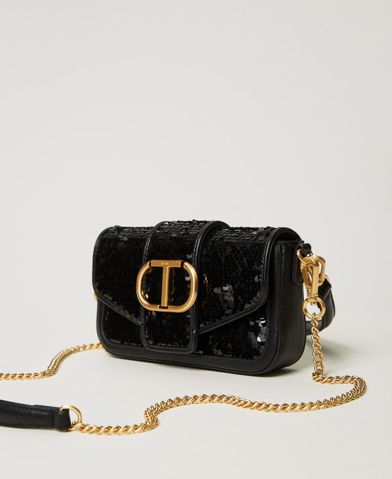 Borsa a tracolla 'Amie' con paillettes Nero Donna 242TB7430_00006_02