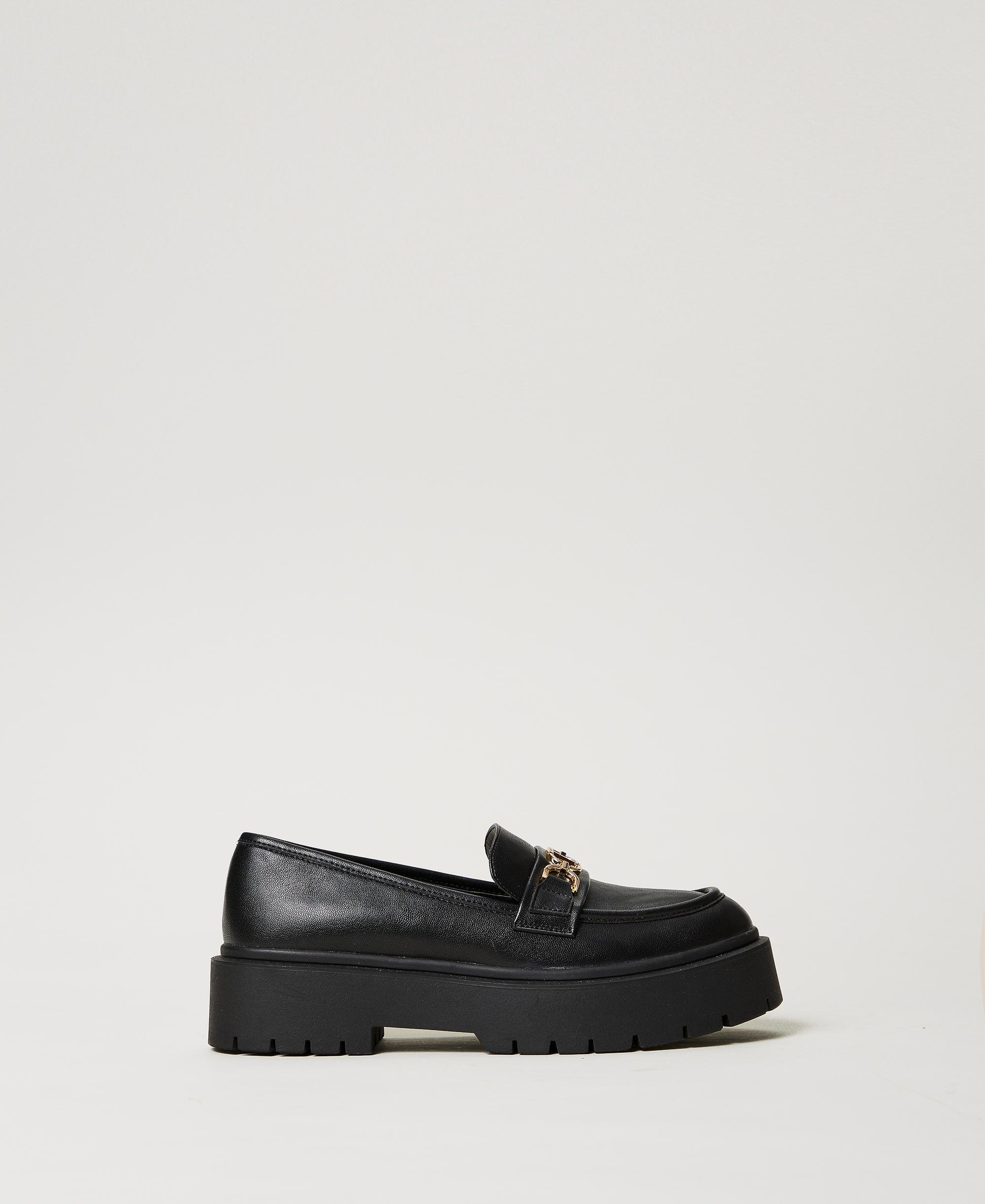 Loafers with Oval T clasp