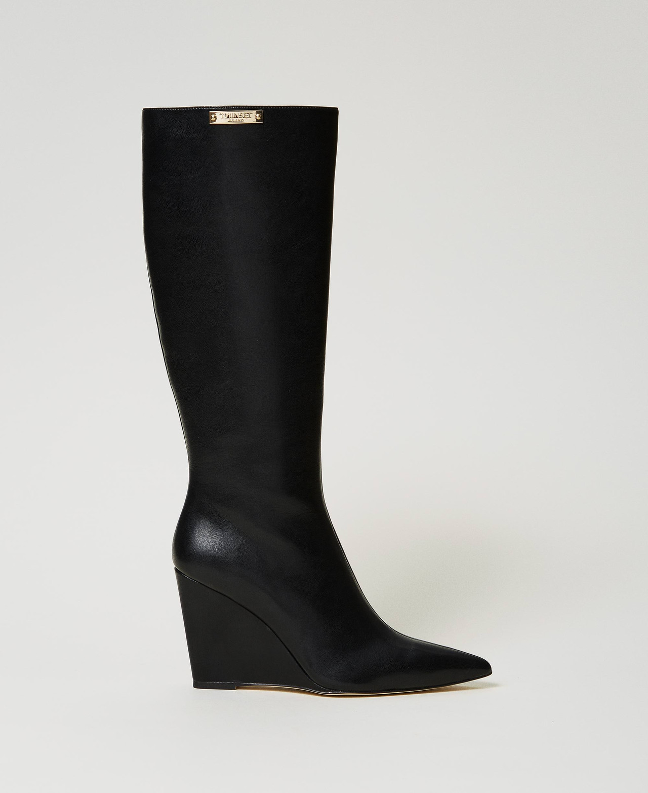 Stivali Alti Donna Bviennic Con Zeppa 5 Cm - Punta Rotonda, Senza Chiusura, Taglie 34-46